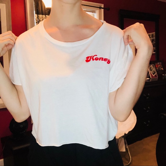 Garage Tops - Garage “Honey” Soft White Crop Top